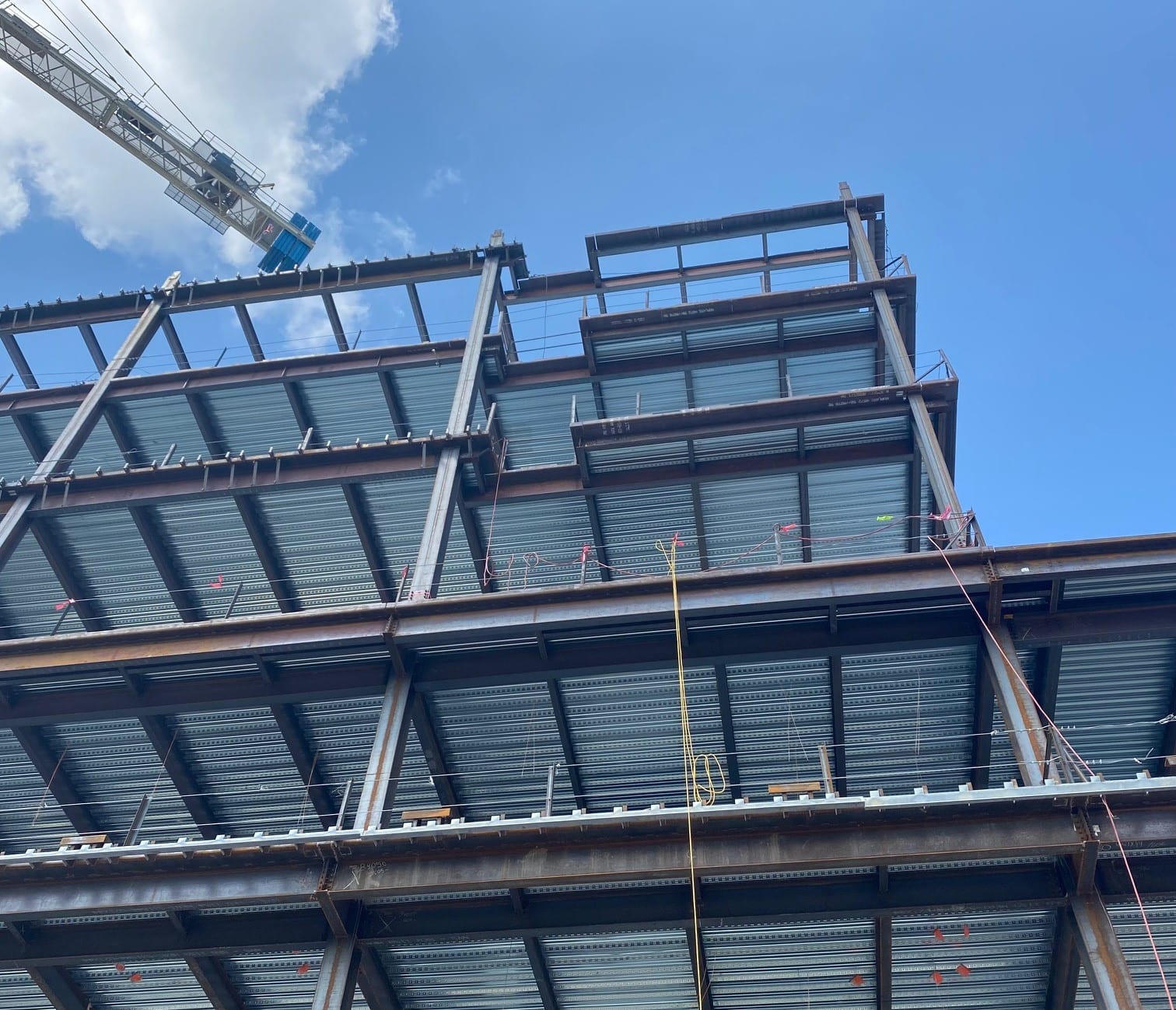 Steel deck installation — VROC (Veterinary Regional Orthopedic Center), Austin, TX | Cutting Edge Decking